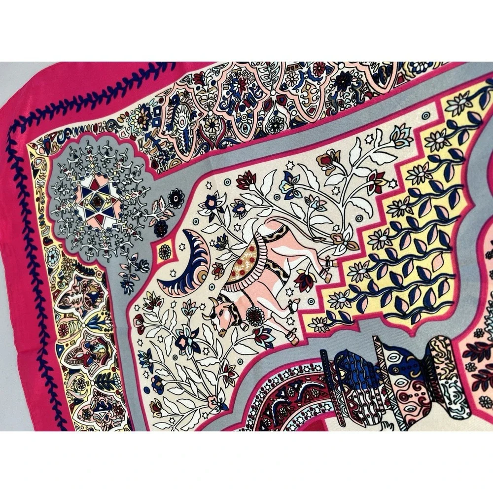 Women's Scarf 100% Silk Feel‎ Polyester Multicolor 35